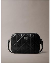 Calvin Klein - Quilted Emblem Logo Double Zip Camera Bag - Lyst