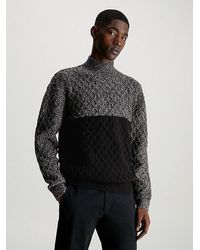 Calvin Klein - Strukturierter Pullover im Blockfarben-Design - Lyst