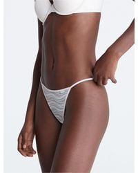 Calvin Klein - Allover Lace String Thong - Lyst