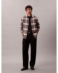 Calvin Klein - Geruit Geborsteld Relaxed Button-Down Overhemd - Lyst