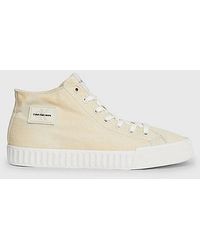 Calvin Klein - Washed Canvas High-top Sneakers - Lyst