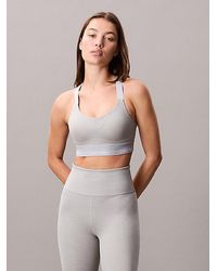 Calvin Klein - Ademende Sneldrogende Sportbeha Met Hoge Impact - Lyst