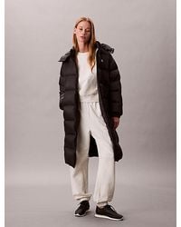 Calvin Klein - Daunen-Steppmantel Mit Kapuze - Lyst