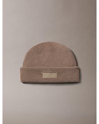 Calvin Klein - Wool Cashmere Blend Fisherman Beanie - Lyst