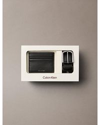 Calvin Klein - Leather Cardholder And Belt Gift Set - Lyst