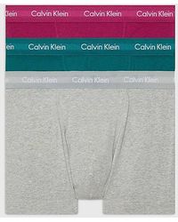 Calvin Klein - 3er Pack Boxershorts Trunks Baumwolle mit Stretch - Lyst
