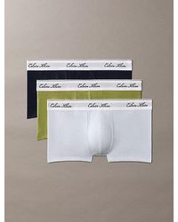 Calvin Klein - 3 Pack Low Rise Trunks Icon Cotton Stretch - Lyst