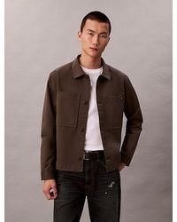 Calvin Klein - Jeans Relaxed Cotton Twill Overshirt - Lyst