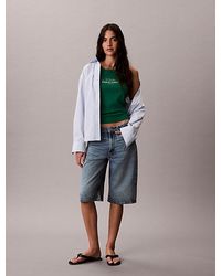 Calvin Klein - Jeans Slim Ribbed Cotton Tank Top - Lyst