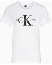 Calvin Klein Logo-T-Shirt - Weiß