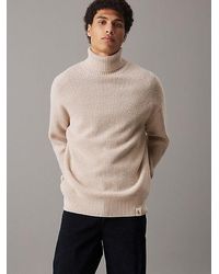 Calvin Klein - Jersey de cuello vuelto de mezcla de lana - Lyst