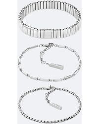 Calvin Klein - 3-Piece Set Stacked Bracelets - Lyst