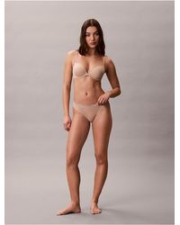 Calvin Klein - Low Rise Thong Micro Stretch With Lace - Lyst
