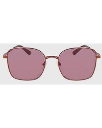 Calvin Klein - Rectangle Sunglasses - Lyst