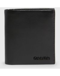 Calvin Klein - Leather Rfid Trifold Wallet - Lyst