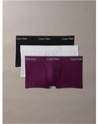 Calvin Klein - 3 Pack Low Rise Trunks Icon Cotton Stretch - Lyst