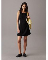 Calvin Klein - Jeans Belted A Line Mini Dress - Lyst