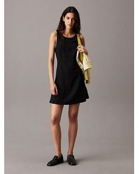 Calvin Klein - A-Lijn Mini-Jurk Met Riem - Lyst