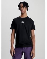 Calvin Klein - T-Shirt aus Baumwolle mit Monogramm - Lyst