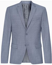Calvin Klein Blazer de mezcla de lana texturizada - Gris