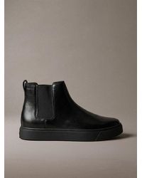 Calvin Klein - Leather Hybrid Cupsole Chelsea Boots - Lyst
