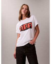 Calvin Klein - Kate Moss Graphic Boxy T-Shirt - Lyst