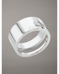 Calvin Klein - Minimalistic Stainless Steel Ring - Lyst