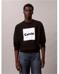 Calvin Klein - Premium Fleece Logo Graphic Relaxed Sweatshirt - Lyst
