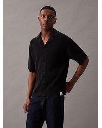 Calvin Klein - Camisa holgada de punto de manga corta - Lyst