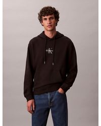 Calvin Klein - Felpa Con Cappuccio Monogram Taglio Relaxed - Lyst