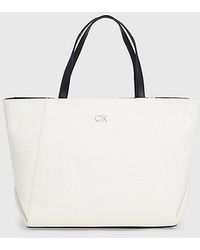 Calvin Klein - Bolso tote grande de lona para portátil - Lyst