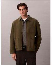 Calvin Klein - Double-Faced Wool Blend Chore Jacket - Lyst