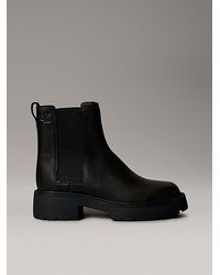 Calvin Klein - Ck Bold Leather Chelsea Boots - Lyst