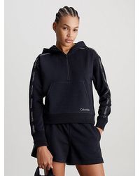 Calvin Klein - Cropped Hoodie aus French-Terry - Lyst