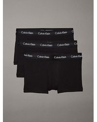 Calvin Klein - Low Rise Trunk 3pk 0000u2664g Boxers,b- White - Lyst