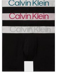 Calvin Klein - 3 Pack Boxer Briefs - Steel Cotton - Lyst