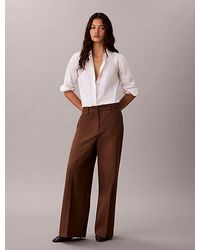 Calvin Klein - Jeans Wide Leg Chino Trousers - Lyst