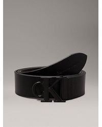 Calvin Klein - Cinturón reversible de piel - Lyst