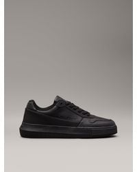 Calvin Klein - Faux Leather Trainers - Lyst