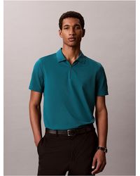 Calvin Klein - Tech Pique Zip Polo Shirt - Lyst