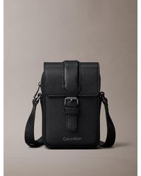 Calvin Klein - Leather Slim Reporter Bag - Lyst