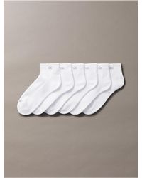 Calvin Klein - Basic Cushion Quarter 6-Pack Socks - Lyst