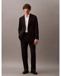 Calvin Klein - Pantalon De Tailleur Droit En Laine - Lyst