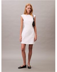 Calvin Klein - Open Back Cap Sleeve Dress - Lyst