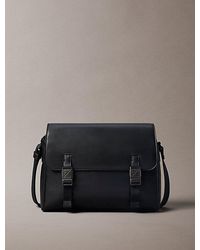 Calvin Klein - Emblem Logo Saffiano Messenger Bag - Lyst