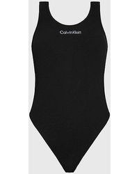 Calvin Klein - Badeanzug mit tiefem Rückenausschnitt - CK Meta Essentials - Lyst