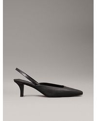 Calvin Klein - Slingback-Mule-Pumps Aus Leder - Lyst