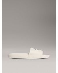 Calvin Klein - Slippers Aus Canvas Mit Logo - Lyst