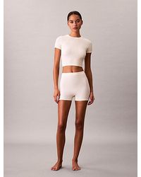 Calvin Klein - Rib Emblem Seamless Pyjama Shorts - Lyst