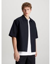 Calvin Klein - Linen Cotton Short Sleeve Shirt - Lyst